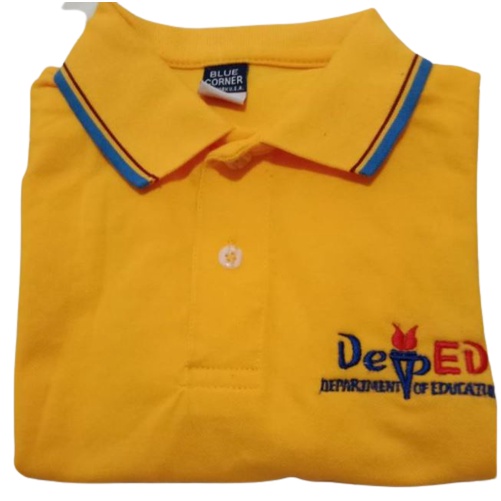 Polo Shirt with Embroidered DepEd Logo Blue Corner Unisex Wash Day Teachers Uniform Fashion Polo wit