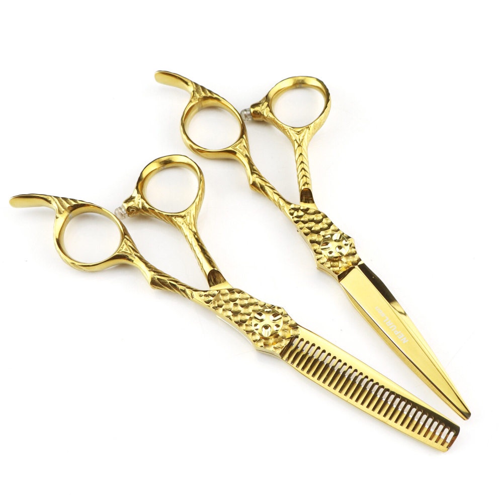 Golden Dimash Handle HairScissor 6.0 Inch Barber Scissor Flat Scissor