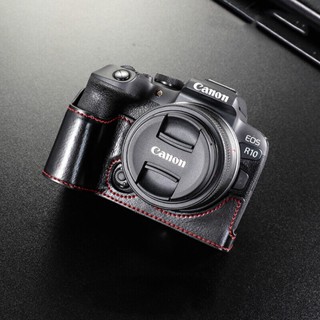 Canon R10 Genuine Leather Camera Bag Half Body Handmade Case For Canon ...