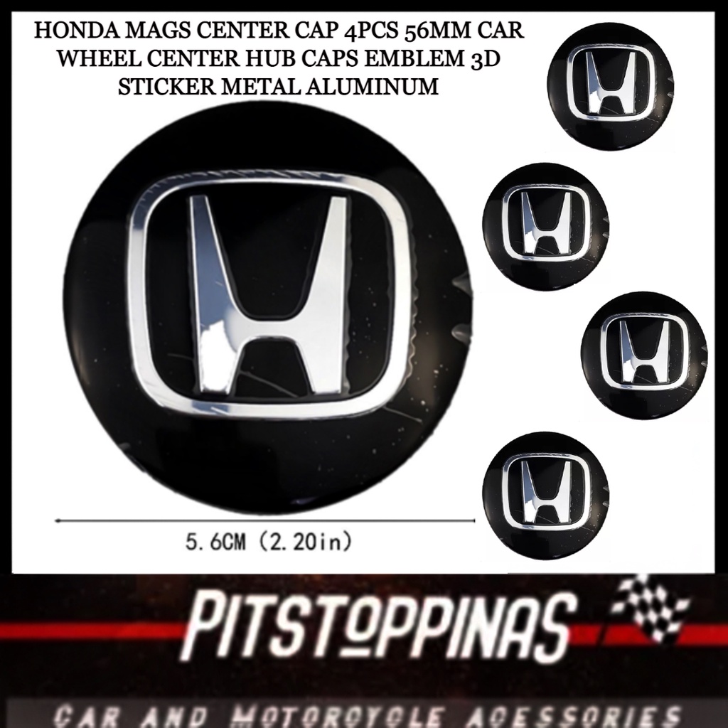 JDM New Honda Mags Center Cap 4pcs 56mm Car Wheel Center Hub Caps