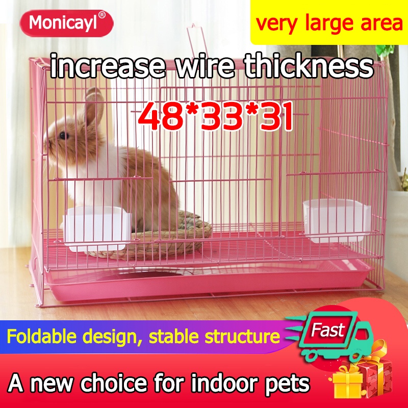 Rabbit Cage Large Space With Free Poop Tray Pet Nest Dog Cage Foldable Pet Cage Pet Collapsible Cage #1