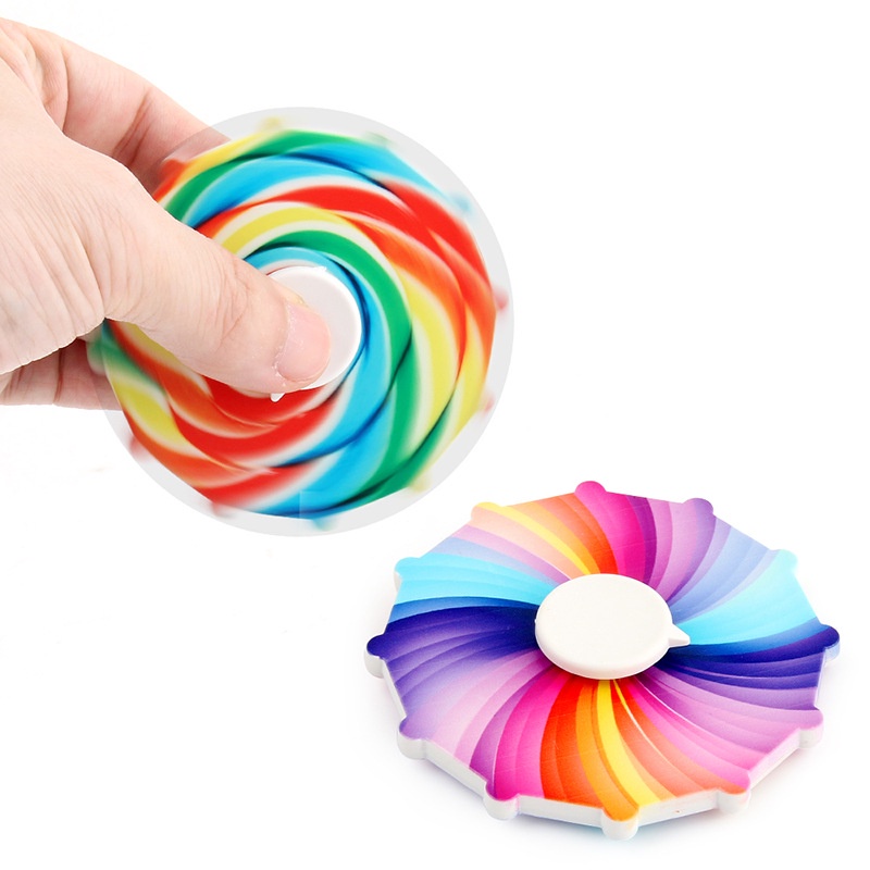 Rainbow Spinner Colorful Handspinner Antistress Finger Gyro Top Spinner