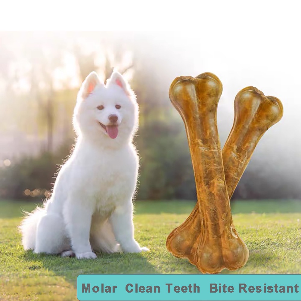 （Hot sale）TERKE Cowhide Bones Pet Tooth Grinding Stick Dog Toys Bones Pet Chew Toothbrush Small Larg #2