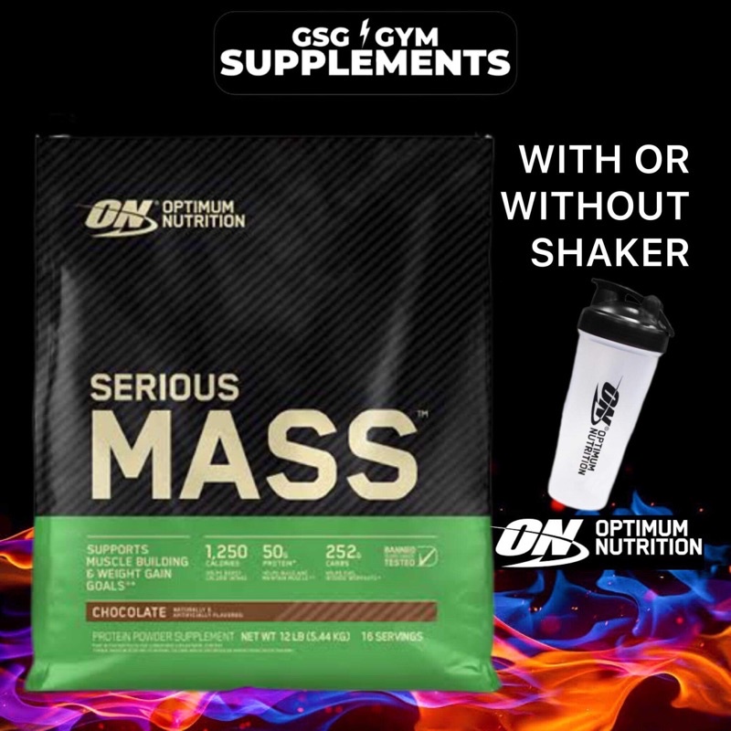 Optimum Nutrition Serious Mass 12lbs Mass Gainer Whey Protein Weight Gainer Shopee Philippines 0738