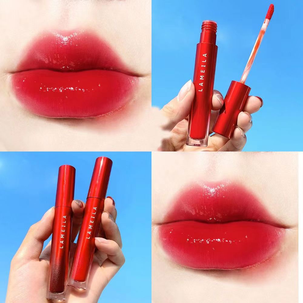 New matte lip gloss, lace lips plump lipstick lasting, will not fade