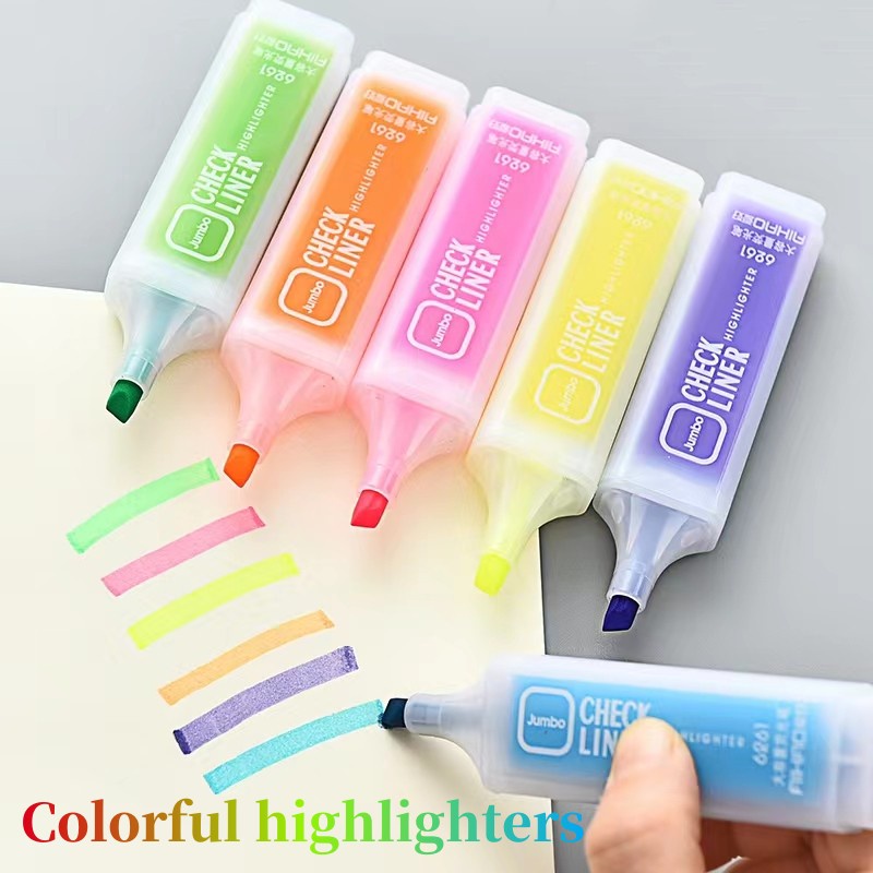 Colorful highlighters fluorescent highlighting marker pen stationary ...