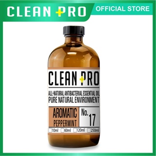 ℗Clean Pro All Natural Essential Oil Antibacterial Diffuser (Aromatic Peppermint Scent) Amber Bottle