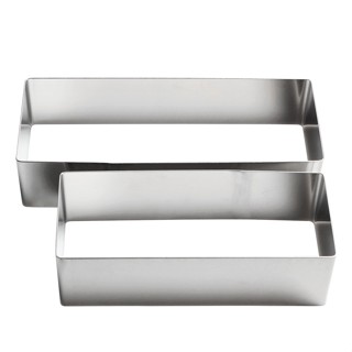 ﹉┇Stainless Steel Cake Cutting Size Rectangular Mousse Circle Cake Mold Cookie Fondant Mousse DIY B #5