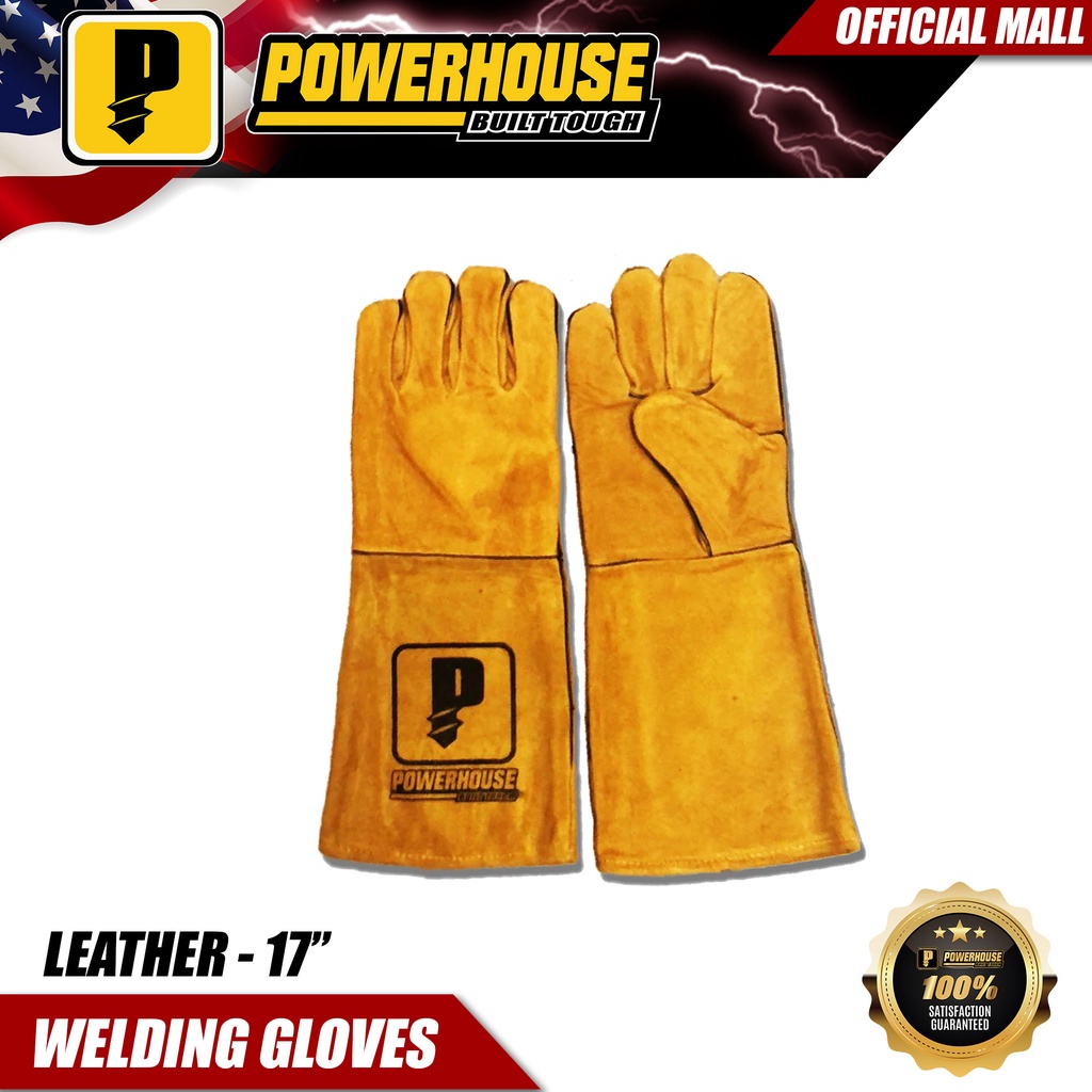 Powerhouse Professional MIG & Stick Welding Gloves 17" Heavy Duty PHWLDGLV17 PWTA Shopee