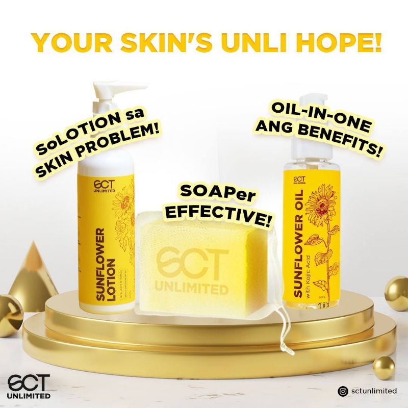 SCT Unlimited Sunflower Soap Duo Sunflower Oil with Kojic Acid