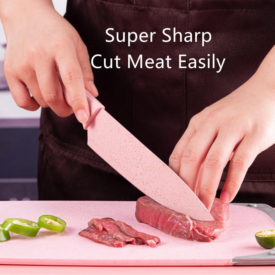 Rich 6PCS Kitchen Knife Set – Pastel Color Stainless Steel Chef and Bread Knives - Image 5