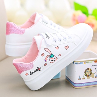 Korean fashion StellaLou white shoes for girls comfortable casual sneakers with box(size 26-37) #7