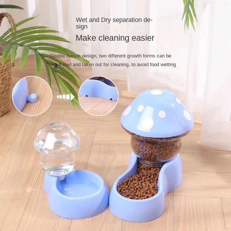 Cat bowl dog double bowl anti-turn pet automatic drinking slow food bowl pet supplies #3