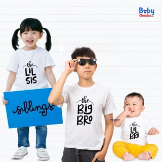 Cute Siblings Matching T-shirt Little Brother Little Sister Big Sis Big Bro Tees Baby Onesies PH #1
