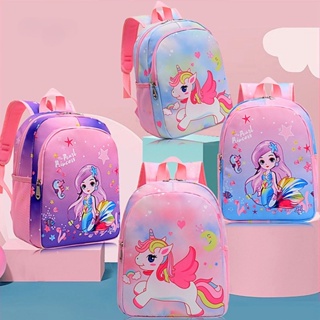 Unicorn School Bag Kids Cartoon Backpack Kindergarten Girls Backpack Cute Student Schoolbag Travel Backpack
