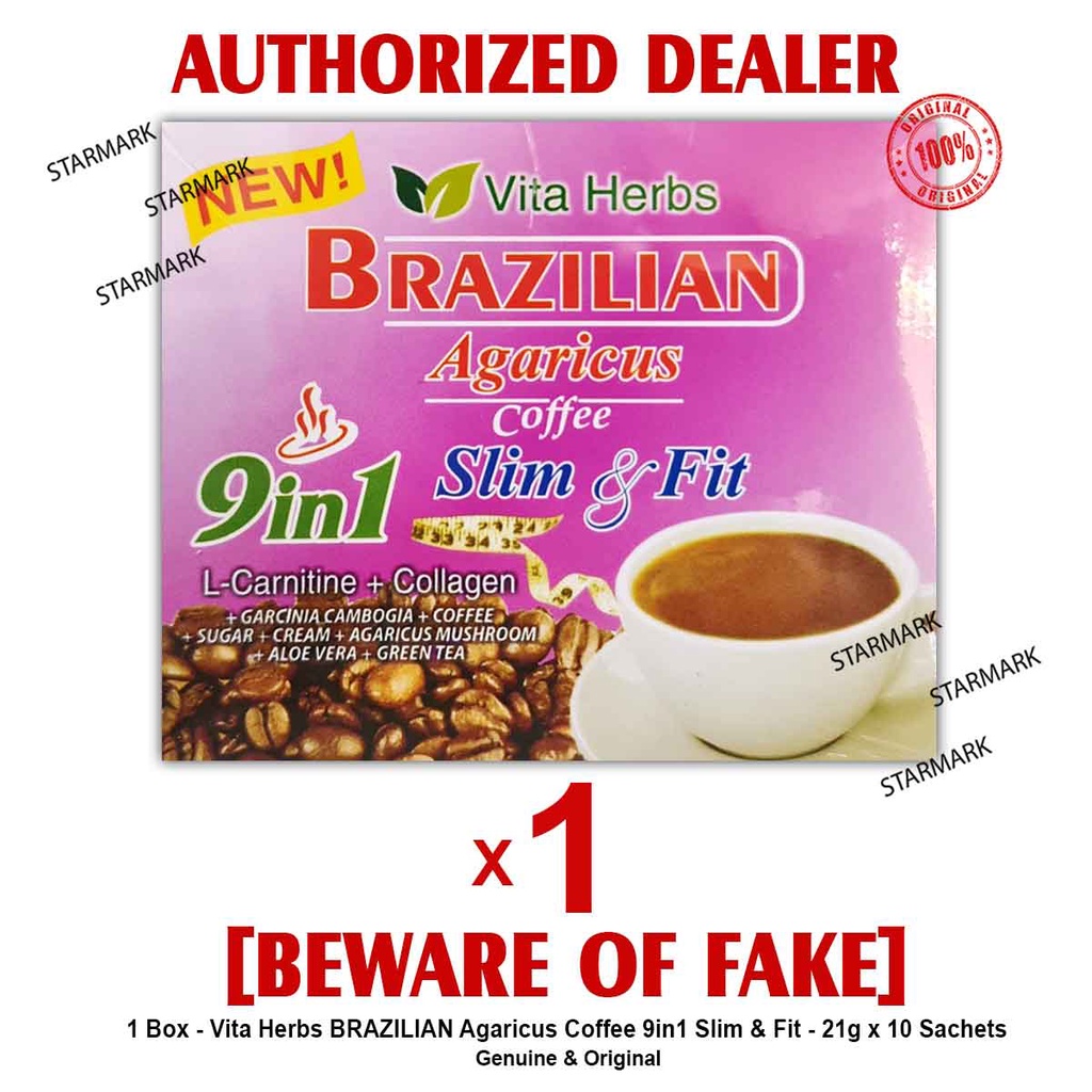 Vita Herbs Brazilian Agaricus Coffee 9 in 1 Slim and Fit Vita Herb 10