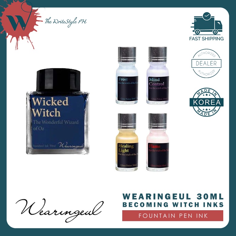 Wearingeul Fountain Pen Ink (30ml) Wicked Witch Ink + Glitter Inks