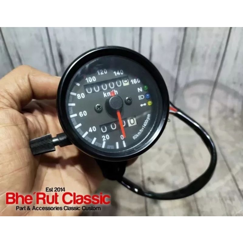 HITAM Universal classic custom Speedometer Speedometer Speedometer