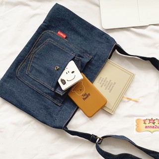Denim Sling Bags Canvas Jeans Men Women Messenger Bag Small Lightweigh Crossbody Bag Beg Silang Lelaki Kain Jean Anna2u #7