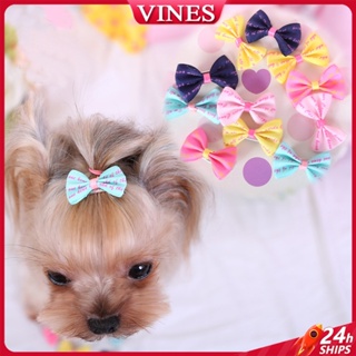 Pet Cat Dog Puppy Bow Tie Flower Bowknot Hair Clips Simple Beautiful