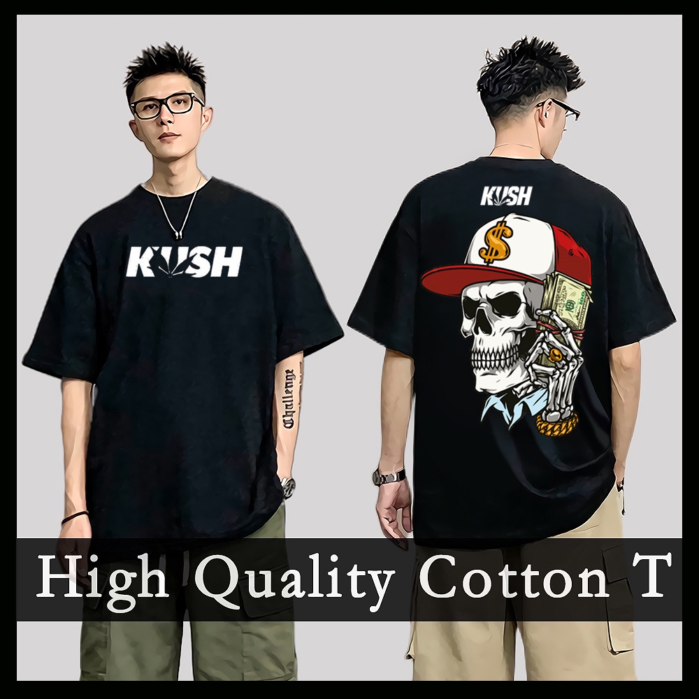 KUSH Vintage Inspired High Quality Cotton Oversized Loose Clothing T Shirt for Men Oversize Tee #3