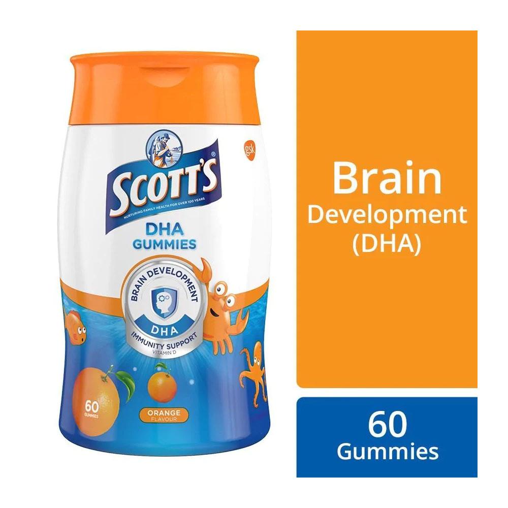 VITAMIN C For Kid - SCOTTS DHA Gummies Orange 60s Bottle