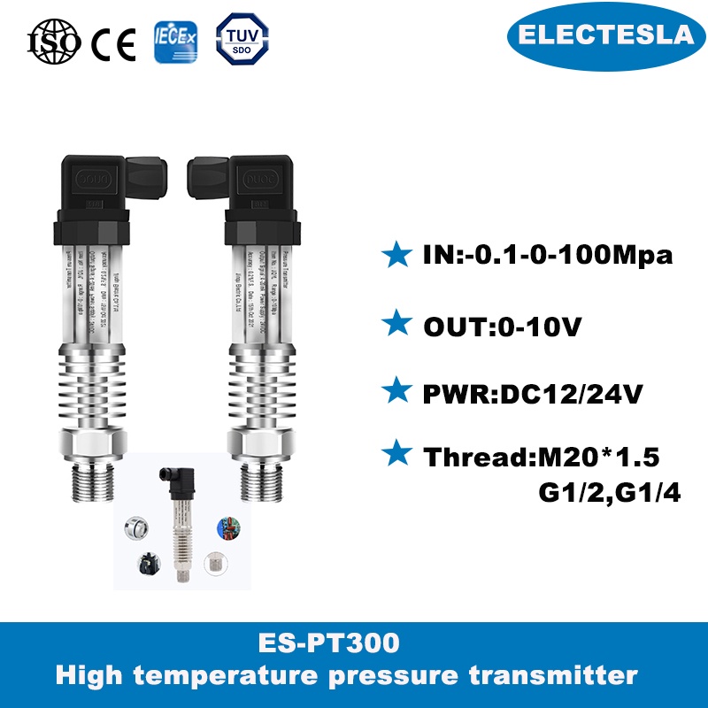 Pressure Transmitter High Temperature Sensor 010V Output For Water Gas