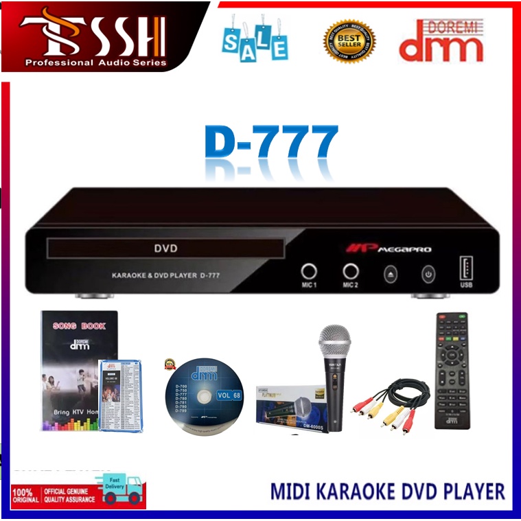 D777 Doremi Midi Karaoke DVD Player w/ Over 17,000 Tagalong and