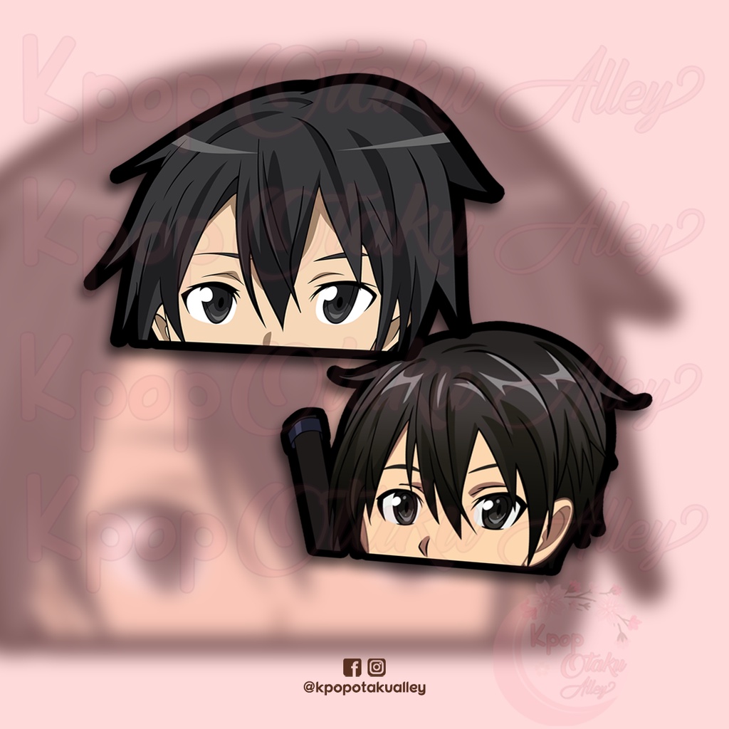 Kirito Sword Art Online Peeker Sticker ver A Kpop Otaku Alley