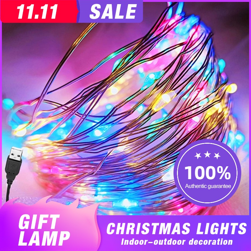 1PCS/2PCS 5/10M String Christmas Lights Indoor Outdoor Party Light