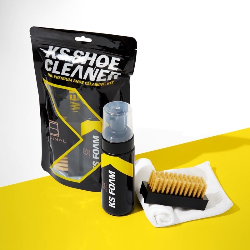 KS Shoe Cleaner KS Foam Premium Sneakers Dry Cleaning Kit Sneaker White Shoes  Clean Brush Wash Set | Shopee Philippines