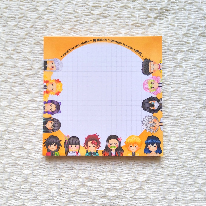 Kimetsu no Yaiba Memo Pad Demon Slayer Notepad, kawaii, cute, anime