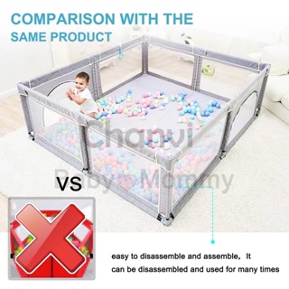 Baby Playpen Toddler Indoor Outdoor Kids Activity Center Safety Fence Play Area Breathable Mesh Crib #9