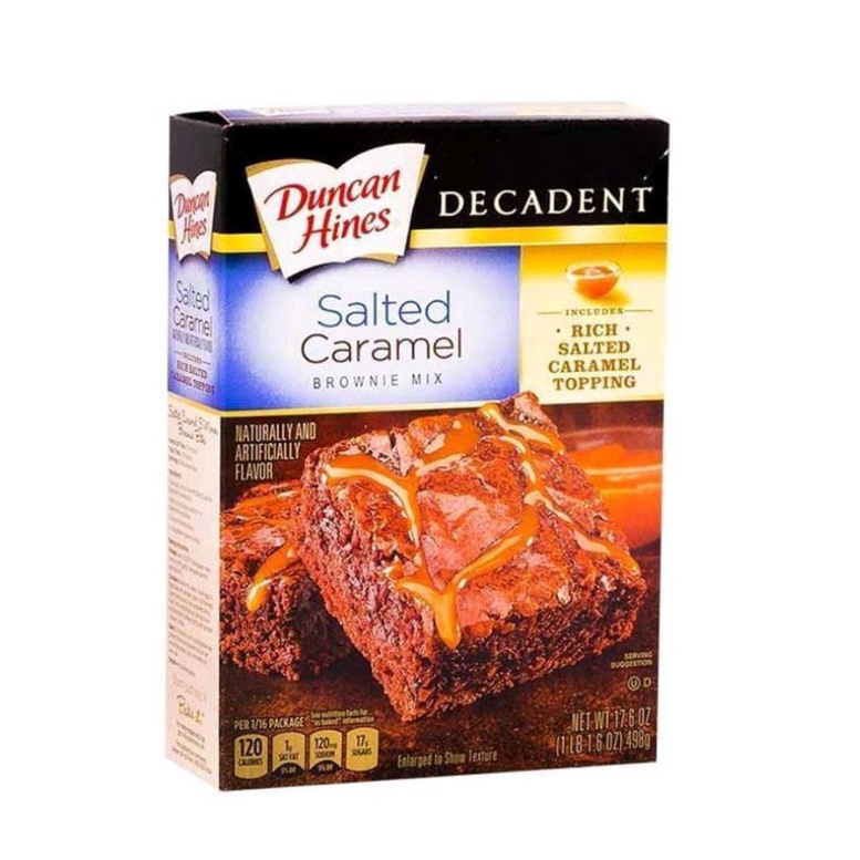 Duncan Hines Decadent Rich Salted Caramel Topping Brownie Mix Shopee