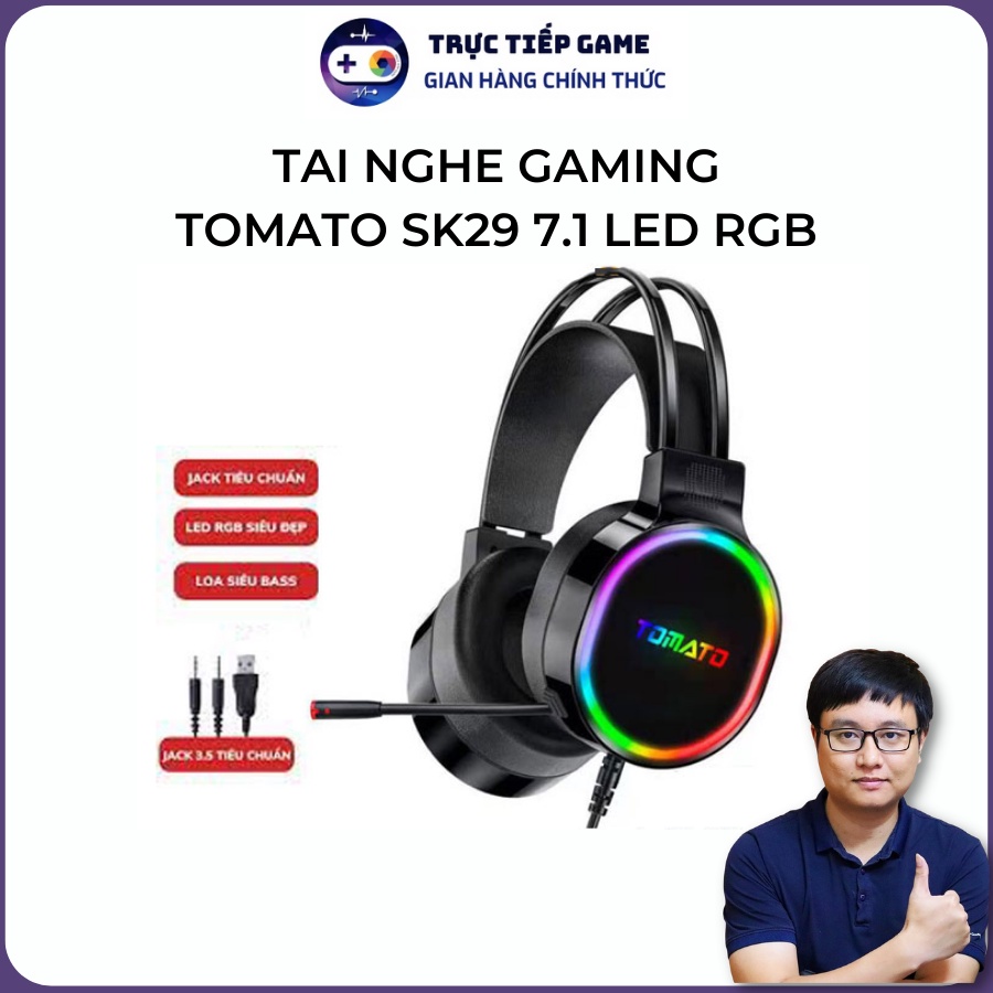 Tomato sk29 Gaming Headset 3.5 port and usb 7.1 headphones national
