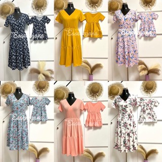 SOLD PER PIECE. Essenzyana Mother and Daughter Overlap Dress, Twinning outfit, M&D ootd
