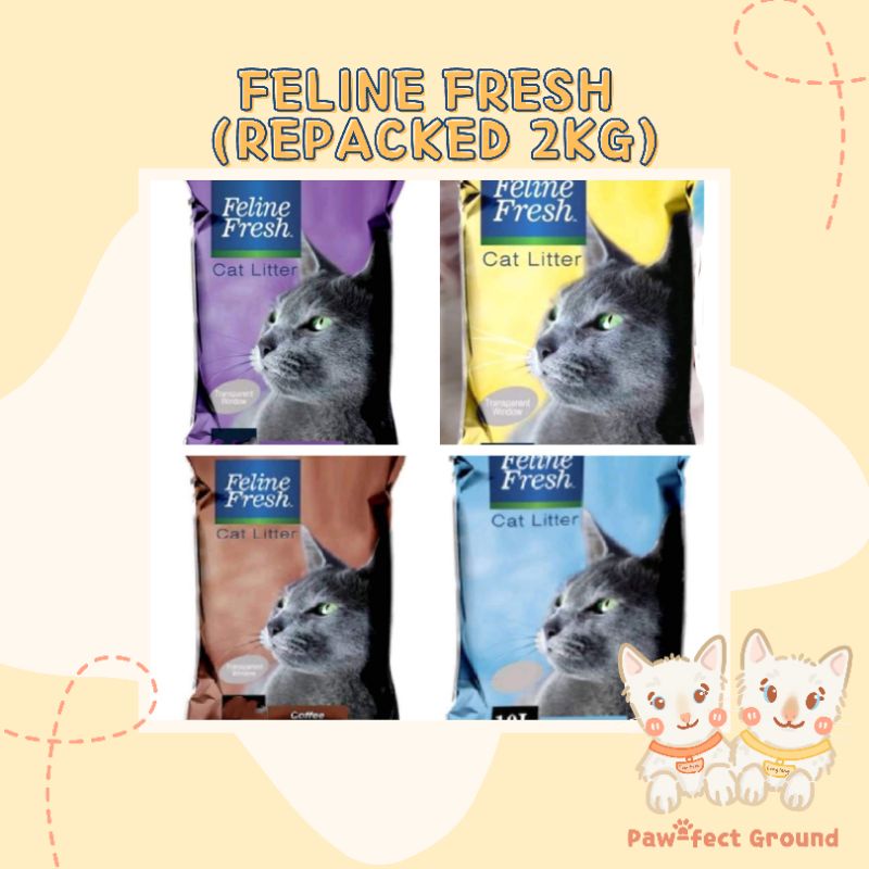 Feline Fresh Cat Litter Sand Repacked 2kg Shopee Philippines