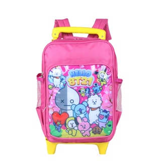 Trolley Bag Trolley Kids Girls Pictures BT21 Cartoon Pink Beautiful Cute Cute Trolley Children PAUD Kindergarten #1