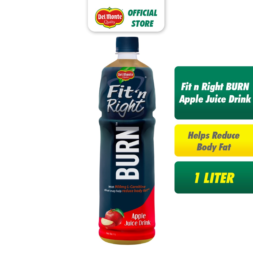 DEL MONTE Fit 'n Right BURN Apple Juice Drink That Helps to Burn Fat