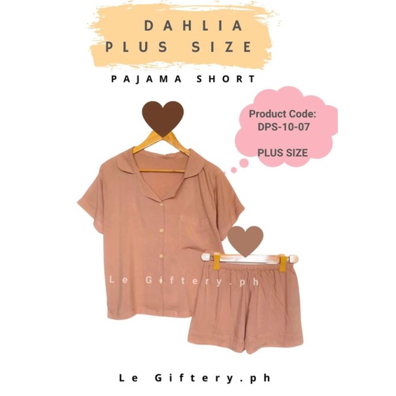 Plus Size Dahlia Pjshort Set Dark Green Nude Shopee Philippines