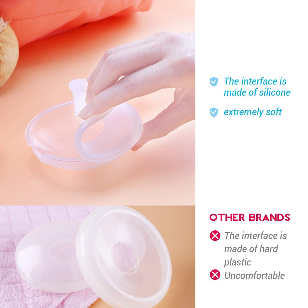 𝗕𝗮𝗯𝘆𝗜𝗻𝘀𝗶𝗱𝗲𝘀 2pcs With Plug Breast Shell Milk Saver Reusable Milk Collector Catcher