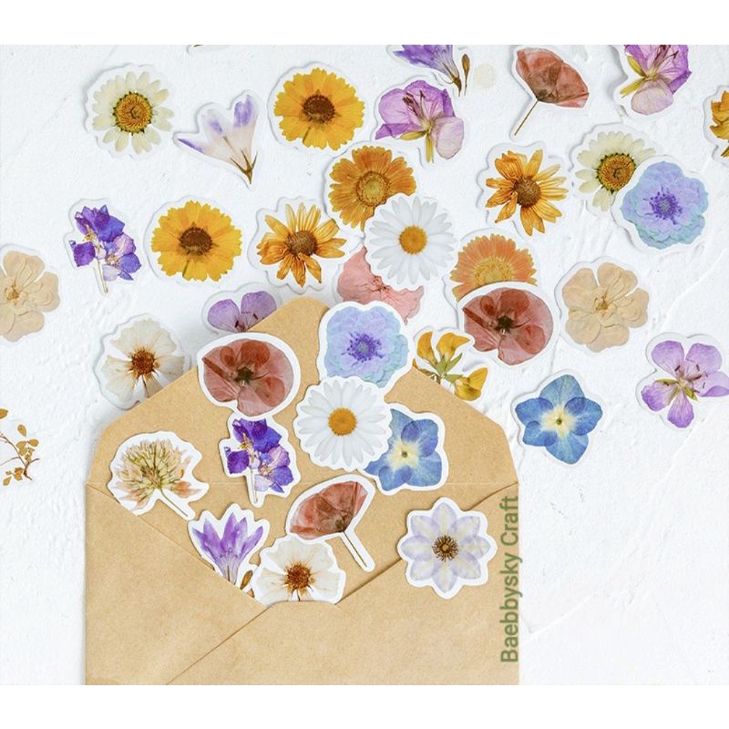 50pcs. flower poem series Deco sticker for scrapbook