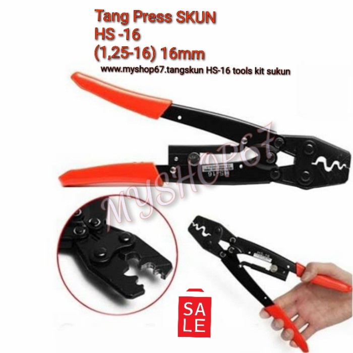 Skun HS-16 Press Pliers (1.25-16) Crimping Tool SKUN HS - 16 (16mm ...