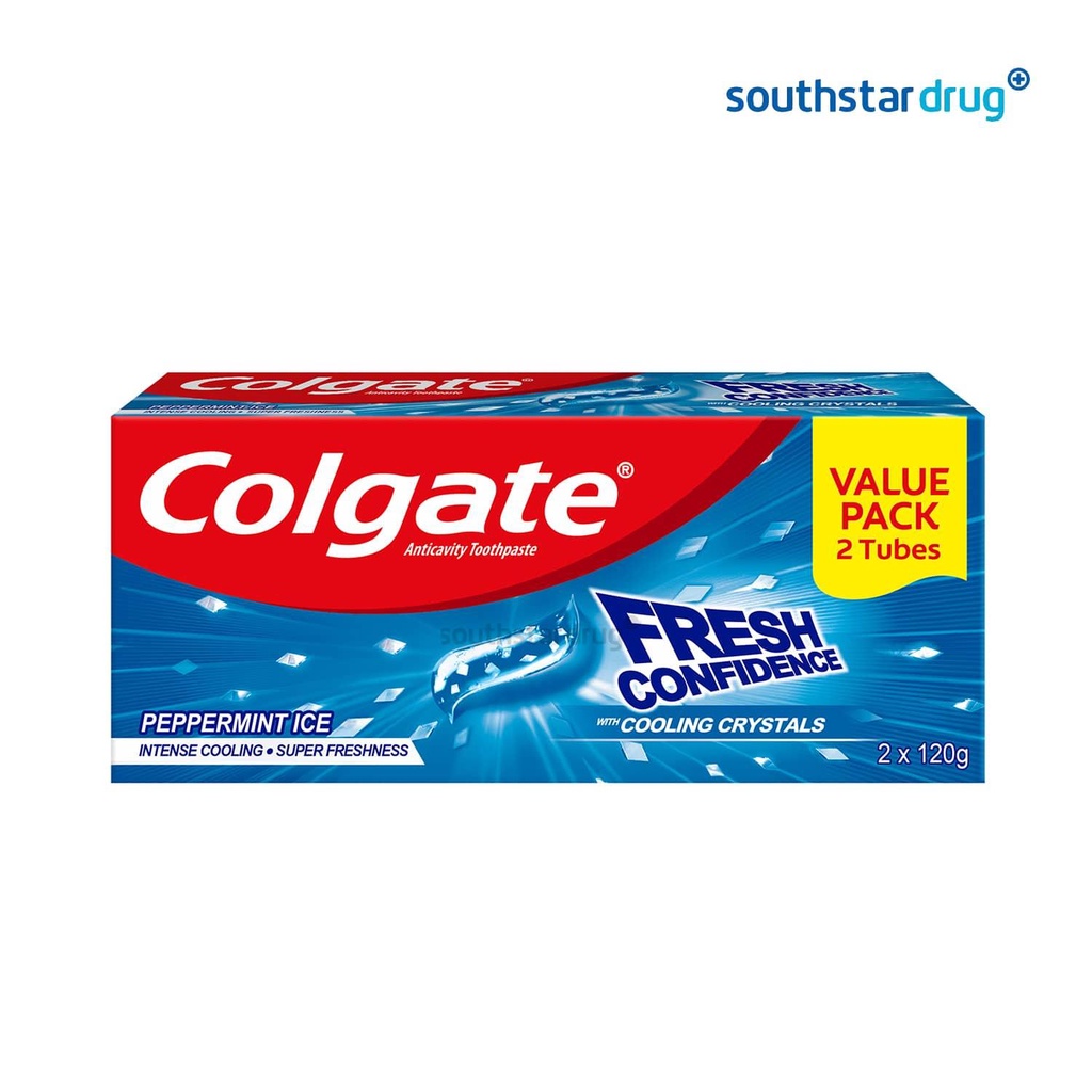 Colgate Fresh Confidence Peppermint Ice Toothpaste Twin Pack 120g ...