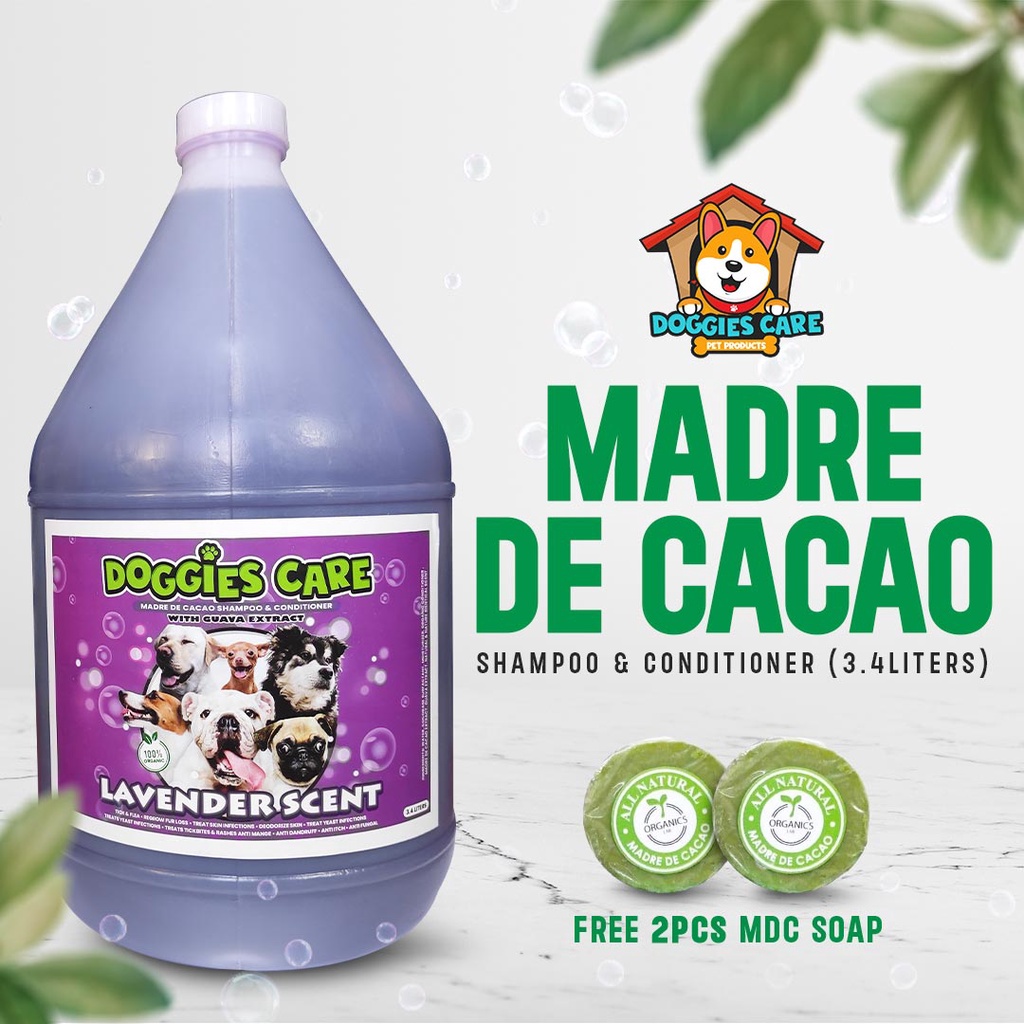 Madre De Cacao Shampoo And Conditioner With Guava Extracts Lavender Scent 1 Gallon Free Soap 