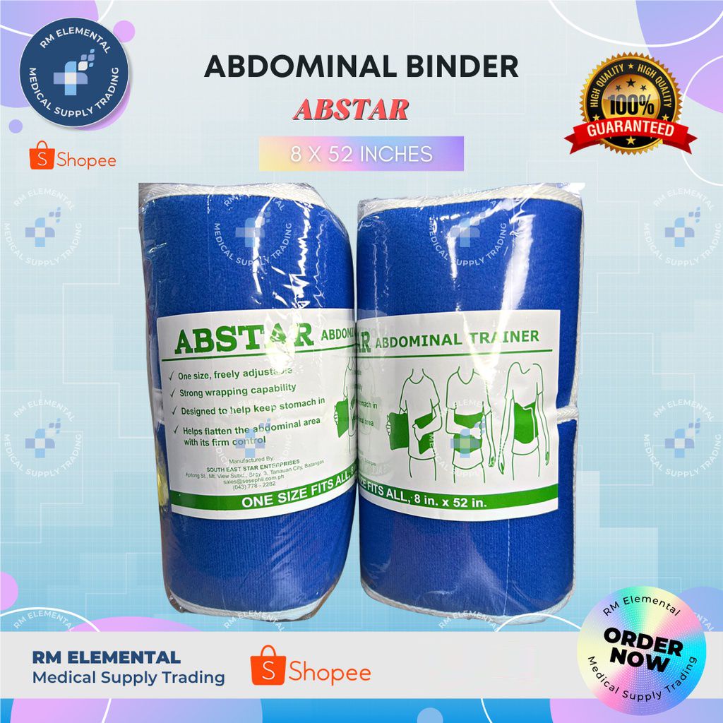 Abdominal Binder ABSTAR 8in x 52inch (Blue) Shopee Philippines