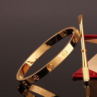 CARTIER Carjia Five-Generation Screwdriver Men's And Women's One-Word Diamond-Free Couple Bracelet #4