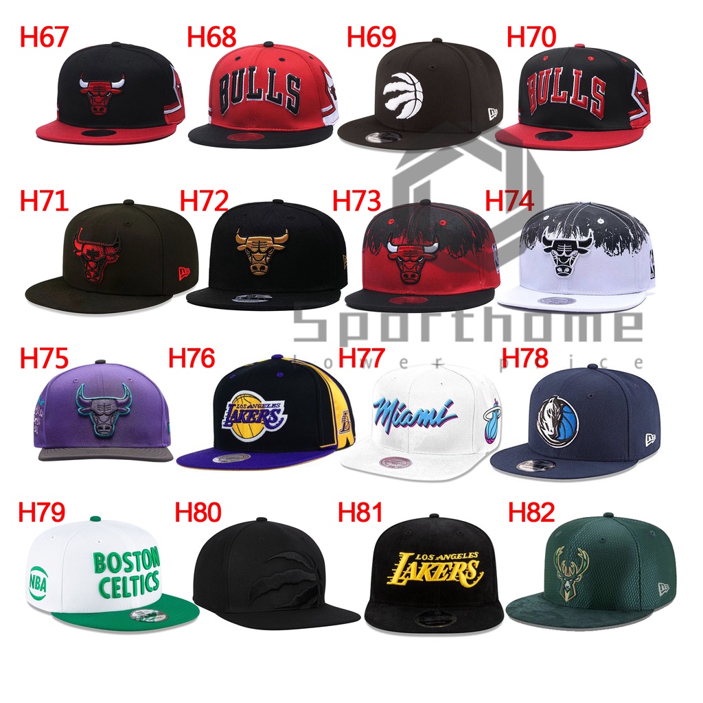 SH NBA Basketball Caps Sport Cap BASKETBALL TEAM LAKERS BULL Shopee