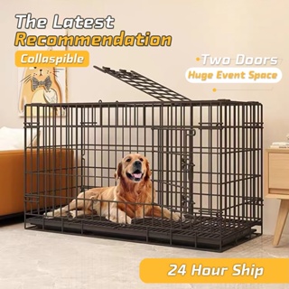 ✨24H Ship✨Dogs Cage Collapsible Large Space With Poop Tray For Cat Rabbit Puppy Stainless Cage XXXL