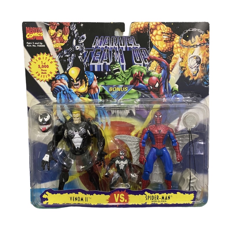 Toybiz Marvel Team Up Bonus Venom II Vs Spider-Man Web Glider Limited ...